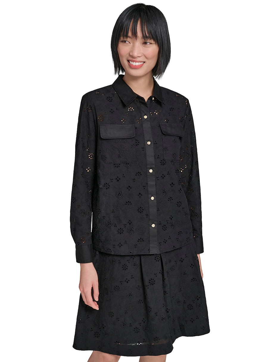 Blusa camisera manga larga para mujer 2