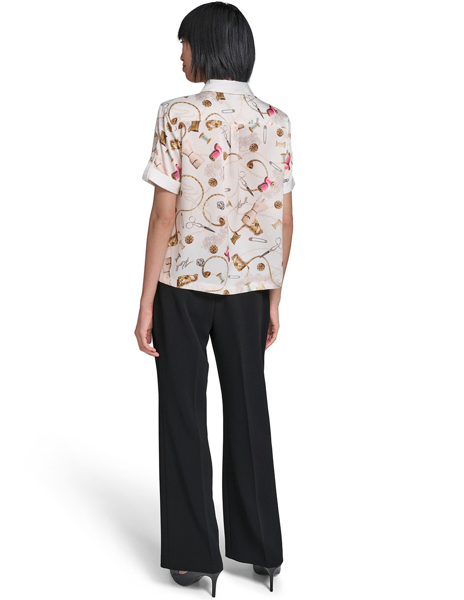 Blusa manga corta para mujer 7