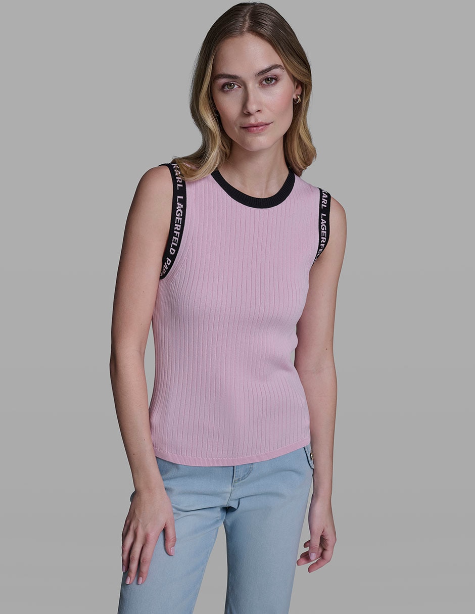 Top cuello redondo