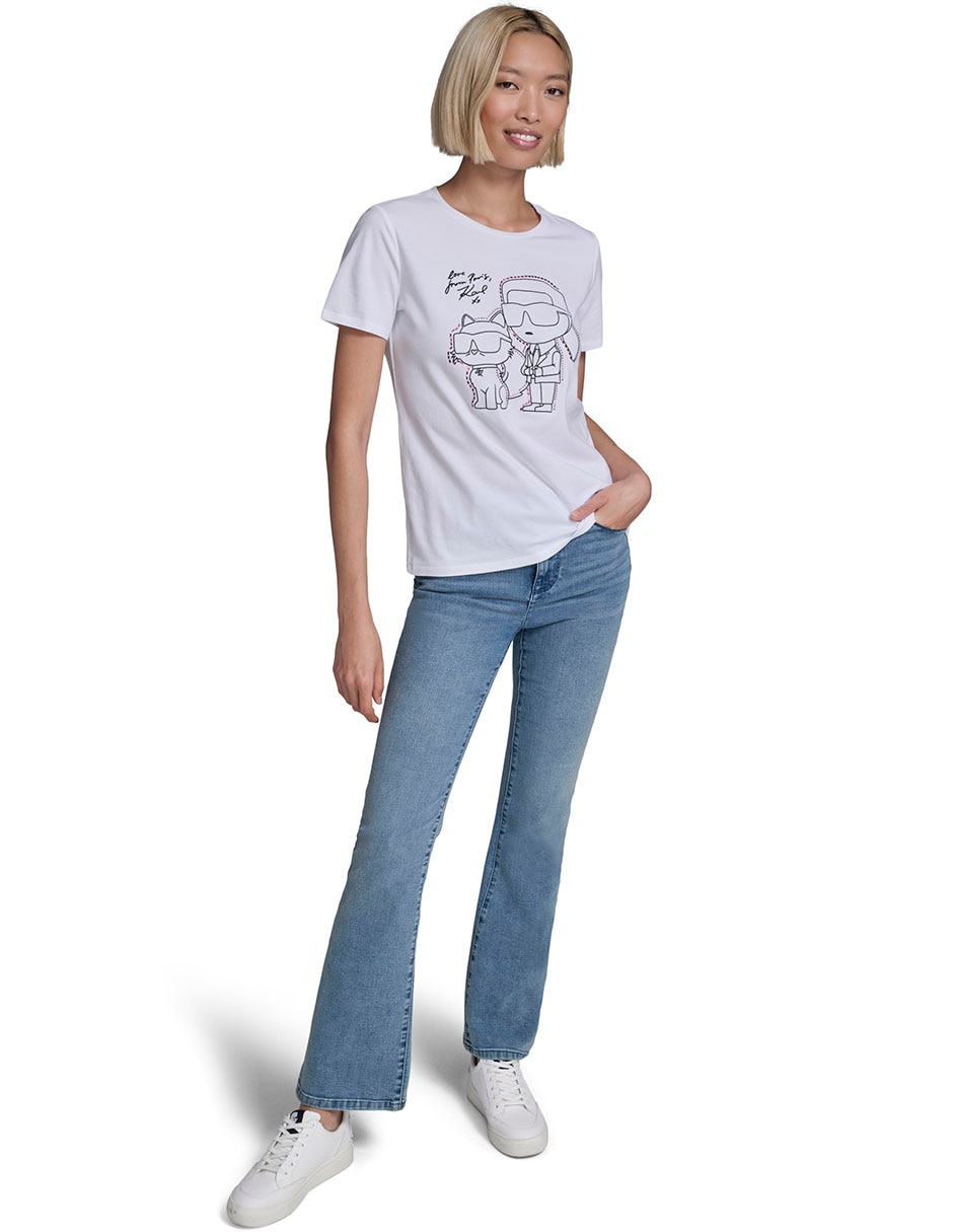 Playera manga corta cuello redondo para mujer 5