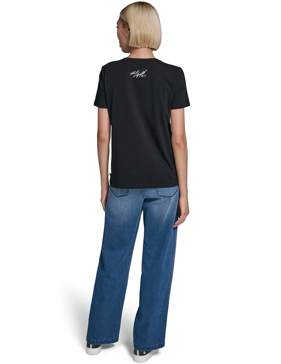 Playera manga corta cuello redondo para mujer 7