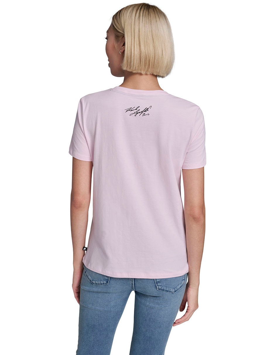 Playera manga corta cuello redondo para mujer 2