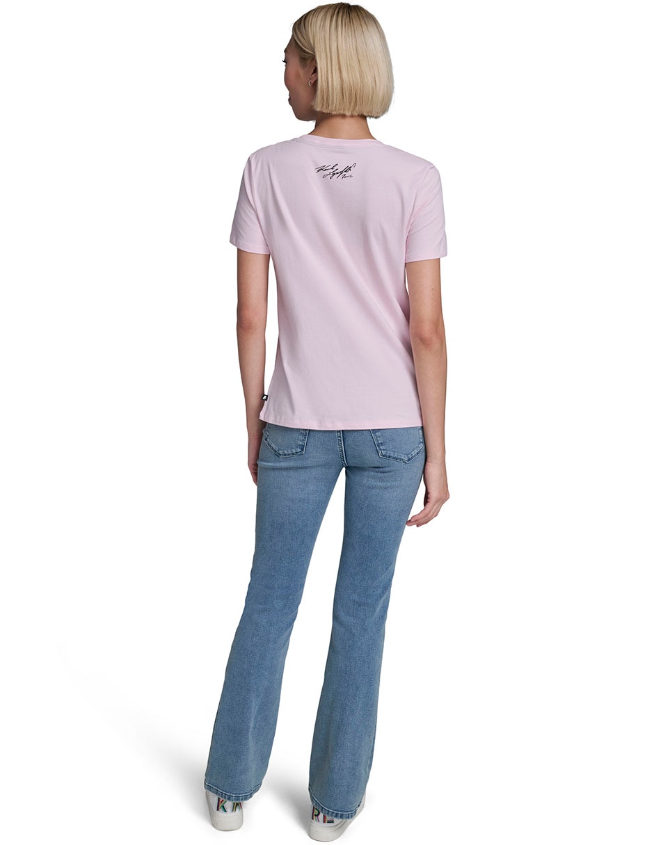 Playera manga corta cuello redondo para mujer 5