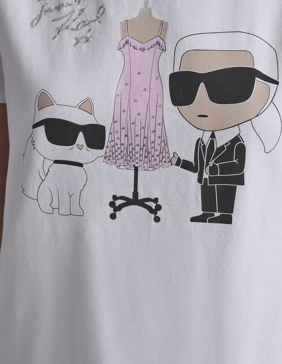 Playera manga corta cuello redondo para mujer 4