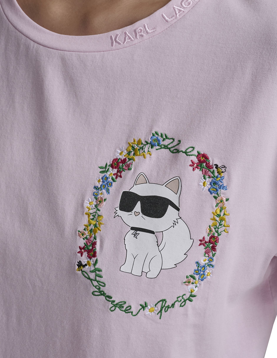 Playera manga corta cuello redondo para mujer 3