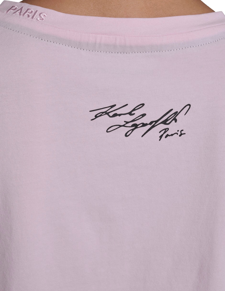 Playera manga corta cuello redondo para mujer 4