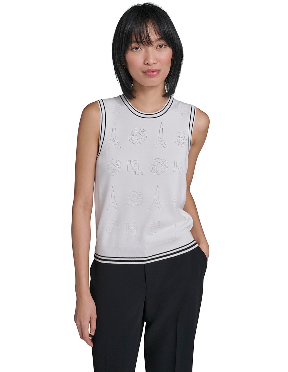 Top cuello redondo tirante ancho