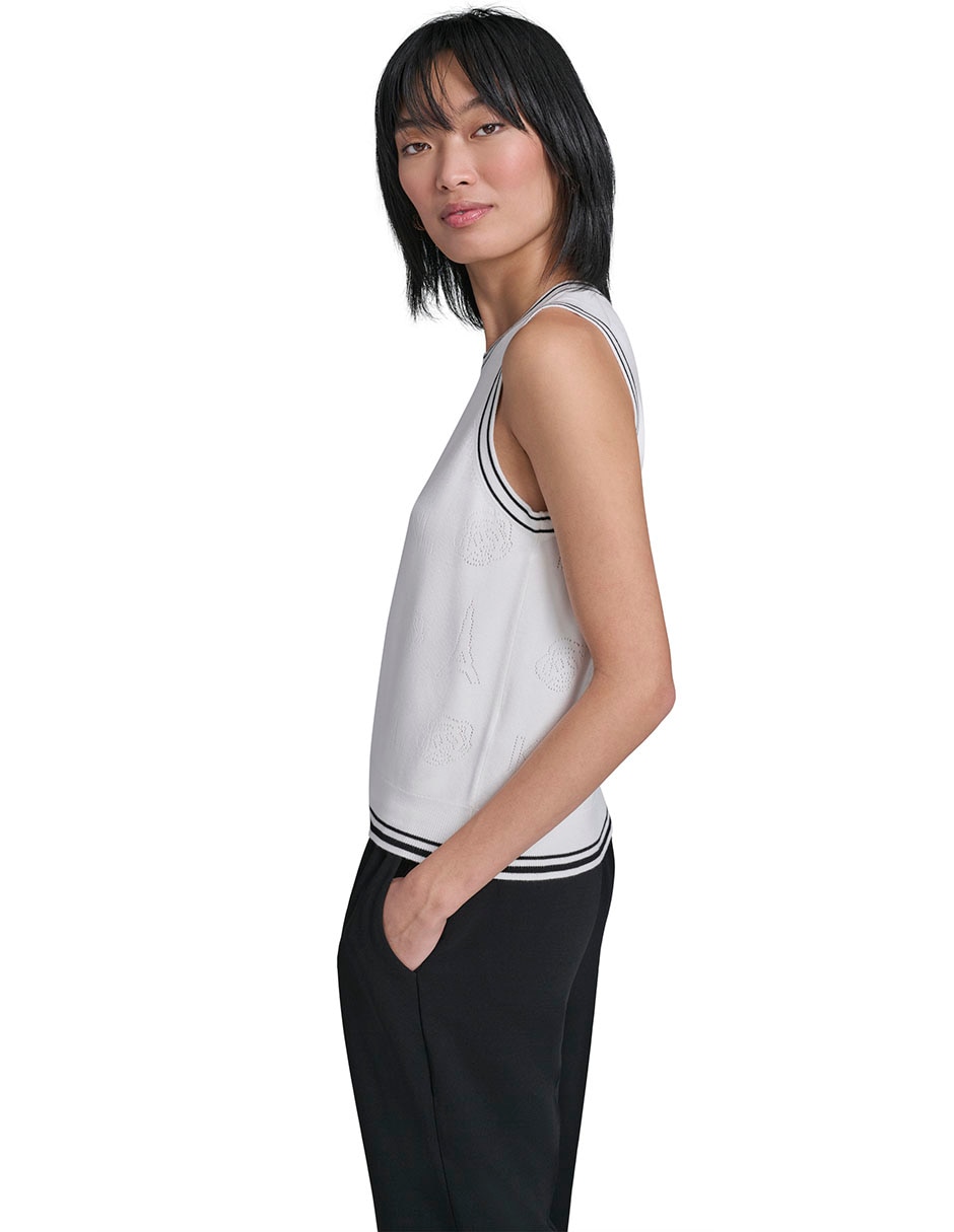Top cuello redondo tirante ancho 3