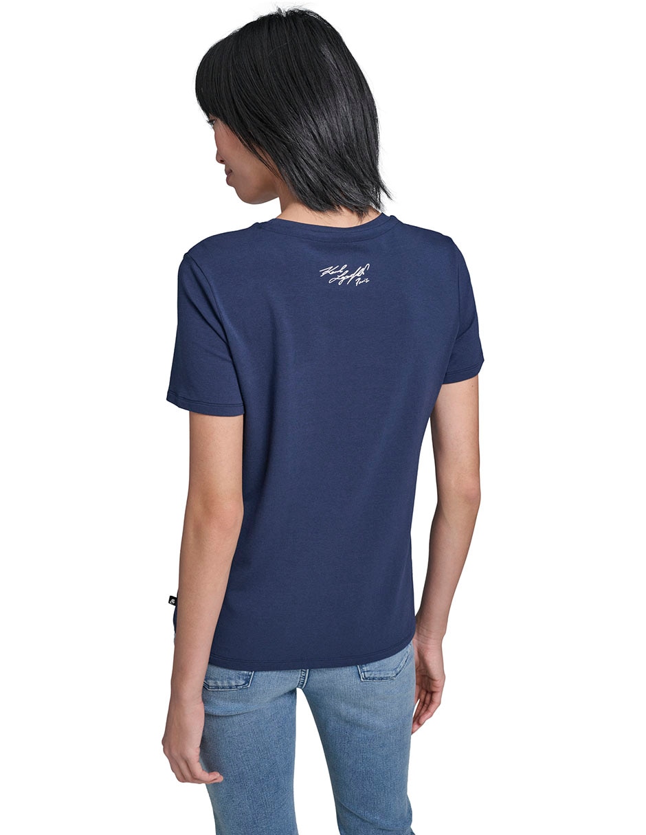 Playera manga corta cuello redondo para mujer 2
