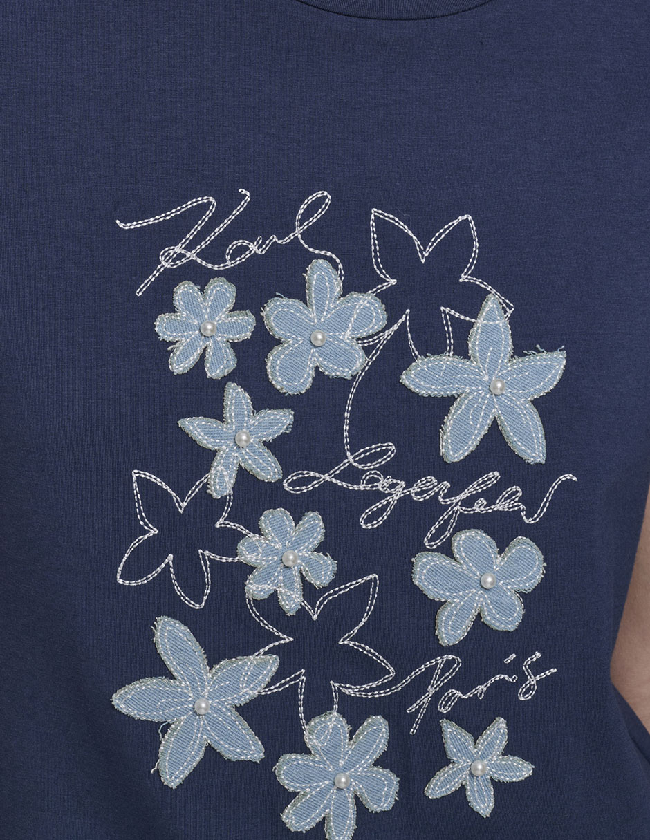 Playera manga corta cuello redondo para mujer 4