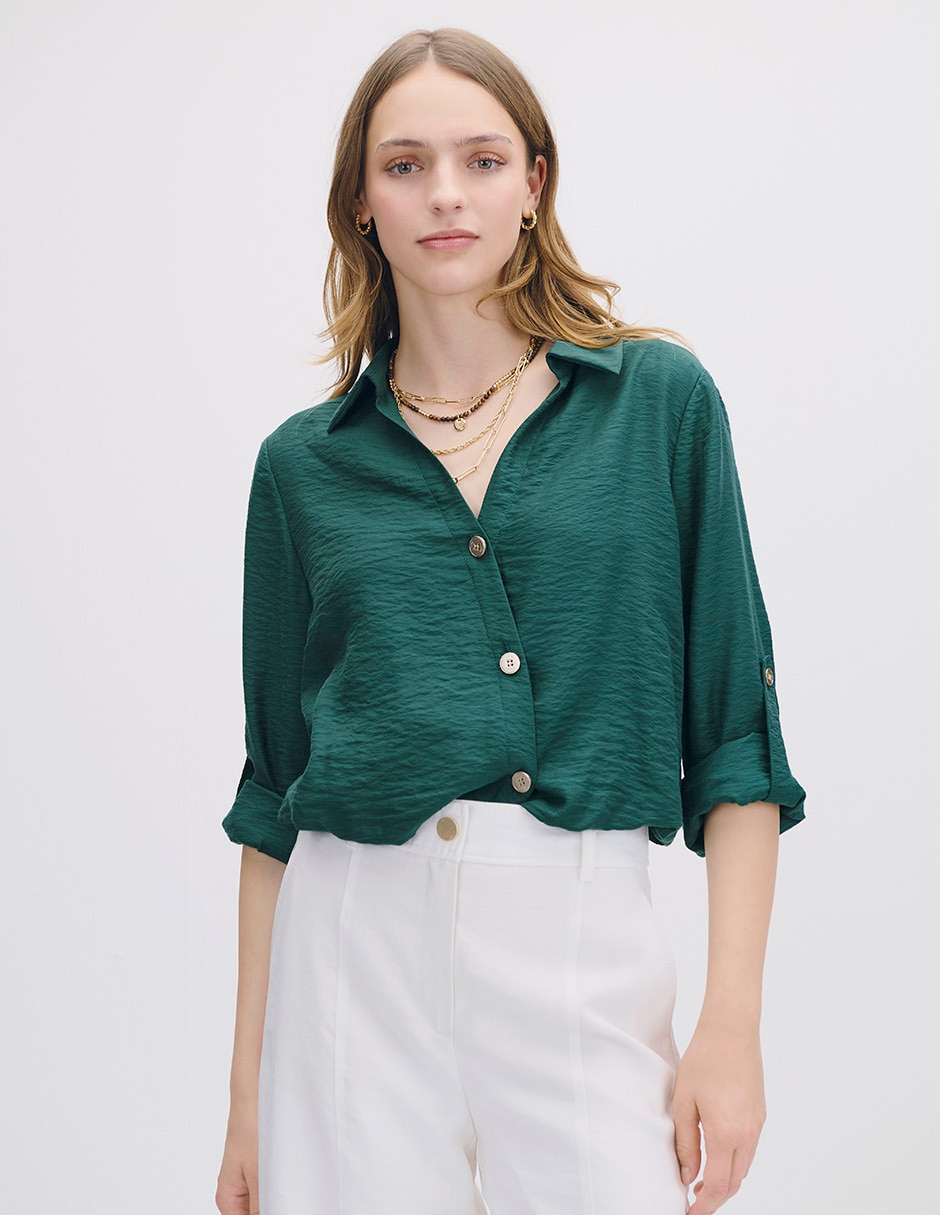 Blusa manga 3/4 para mujer