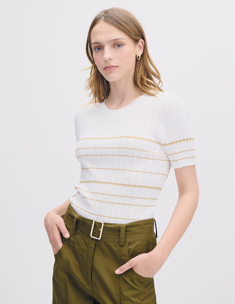 Blusa isola manga corta para mujer