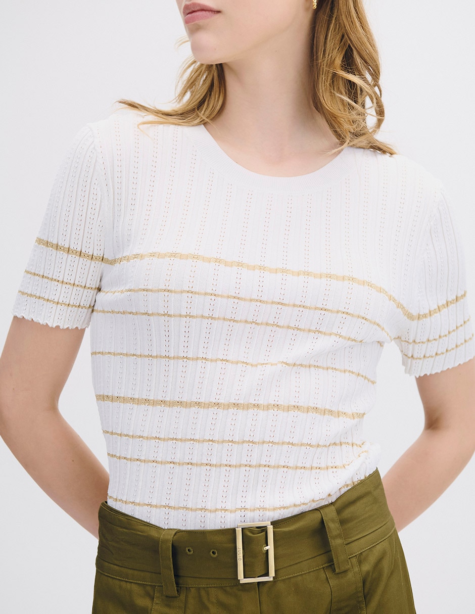 Blusa isola manga corta para mujer 4