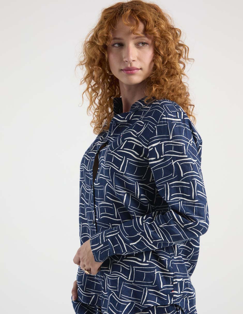 Blusa camisera sp26 'manga' larga 'para mujer'