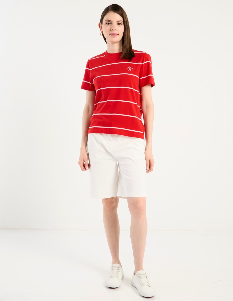 Playera manga corta Hilfiger cuello redondo para mujer 3