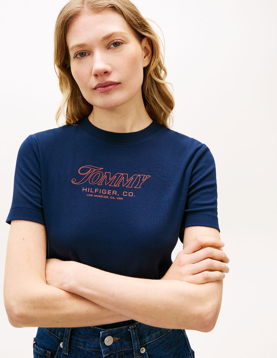 Playera manga corta cuello redondo para mujer 2