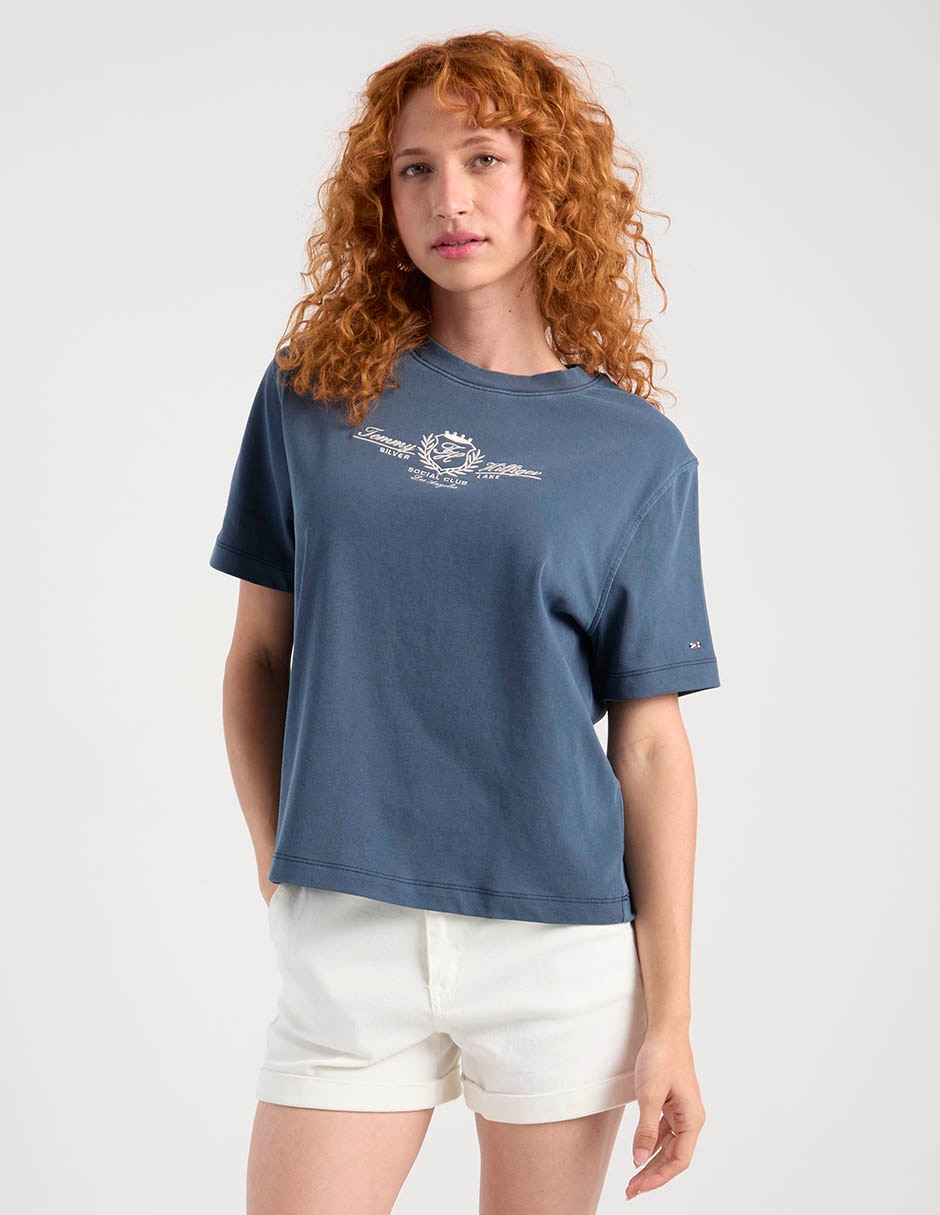 Playera manga corta Hilfiger cuello redondo para mujer 2
