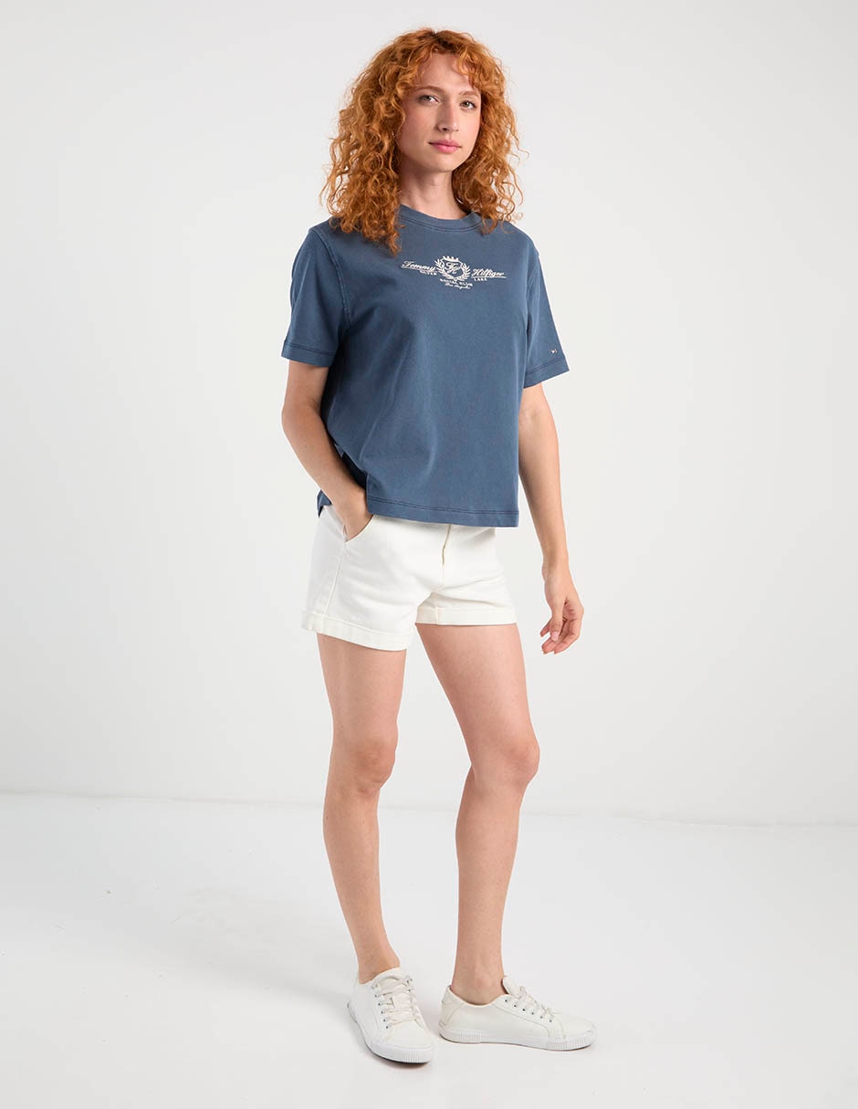 Playera manga corta Hilfiger cuello redondo para mujer 3