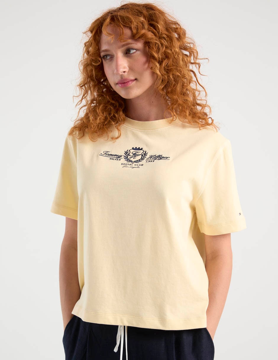 Playera manga corta Hilfiger cuello redondo para mujer