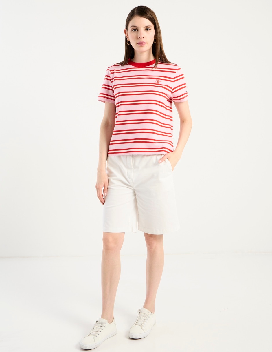 Playera manga corta Hilfiger cuello redondo para mujer 3