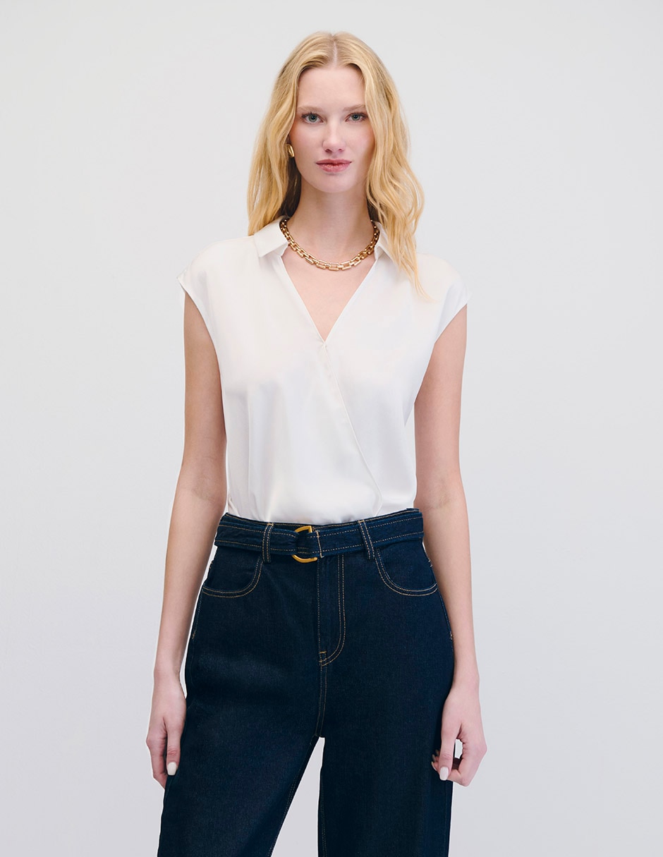 Blusa envolvente para mujer