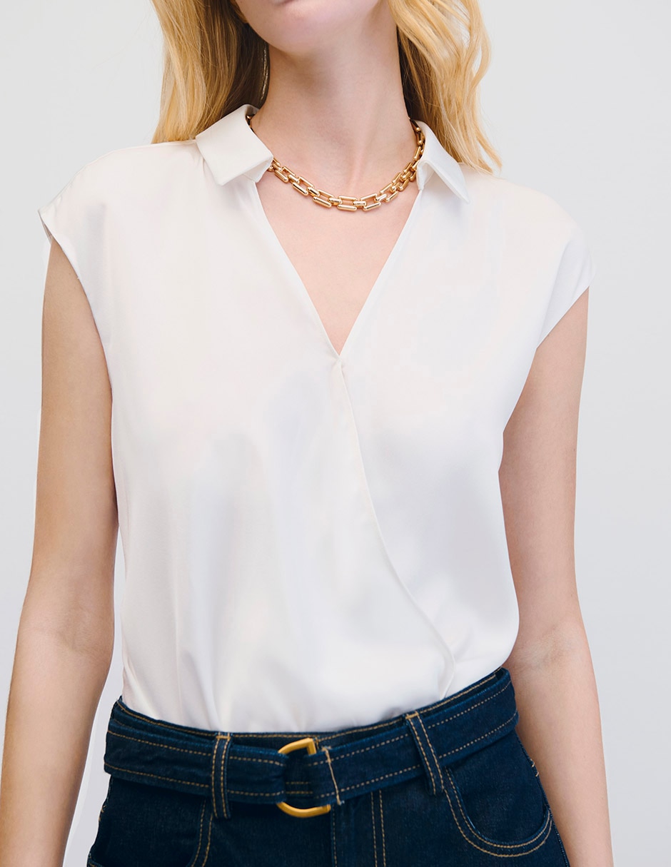 Blusa envolvente para mujer 4