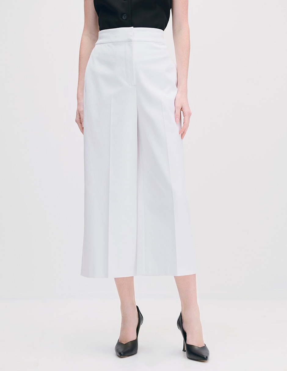Pantalón coulotte amplio para mujer
