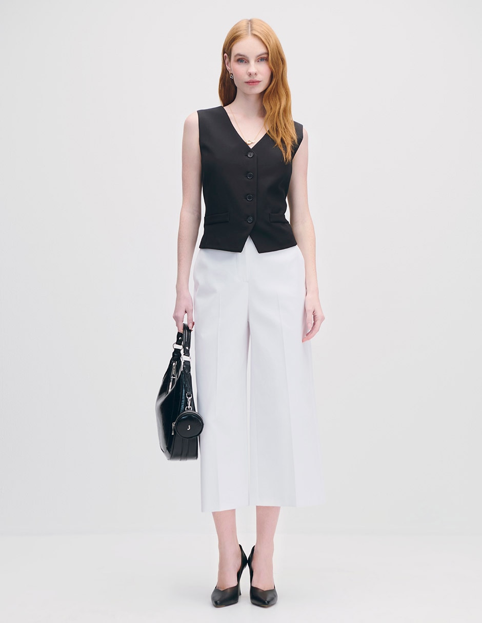 Pantalón coulotte amplio para mujer 2