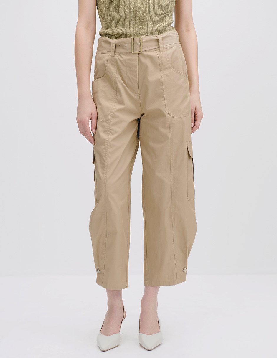 Pantalón cargo amplio para mujer