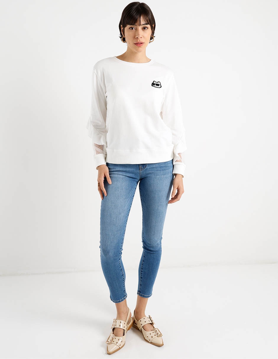 Jeans skinny a la cintura para mujer 2