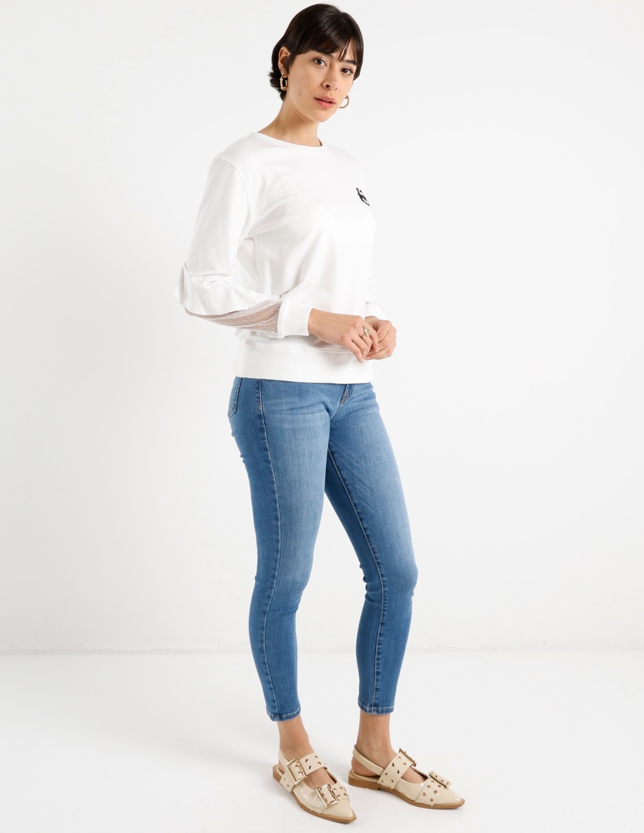 Jeans skinny a la cintura para mujer 3