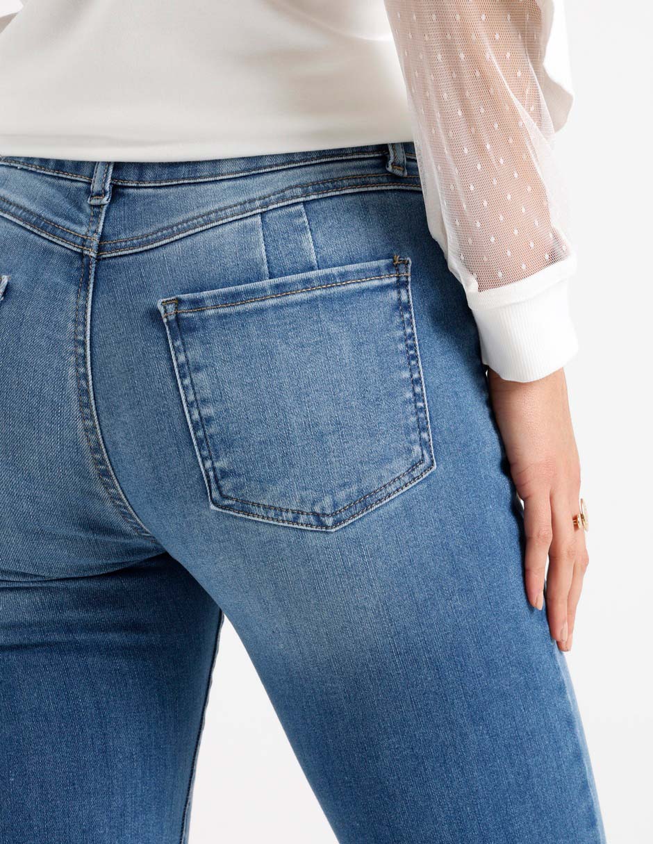 Jeans skinny a la cintura para mujer 5