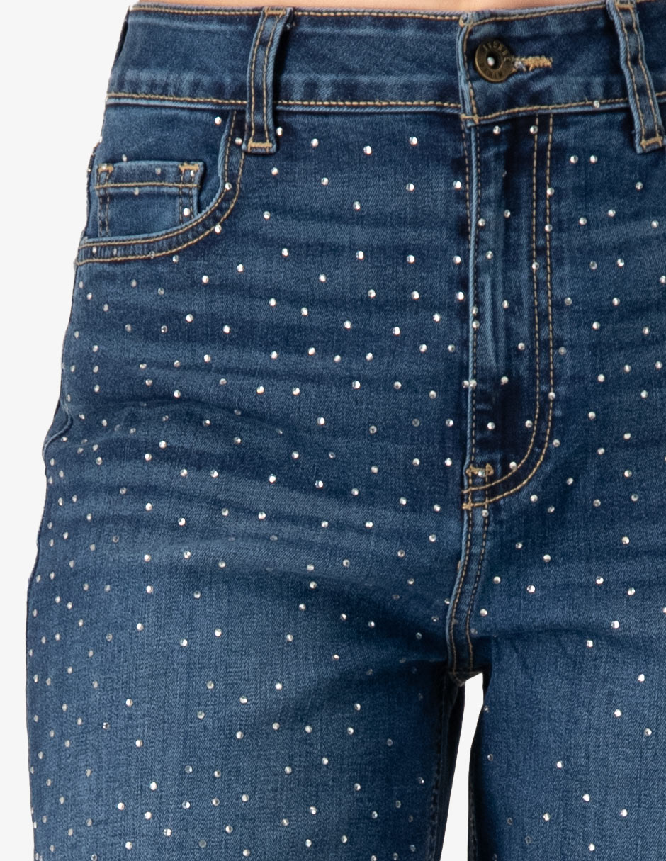 Jeans wide leg cintura para mujer 5