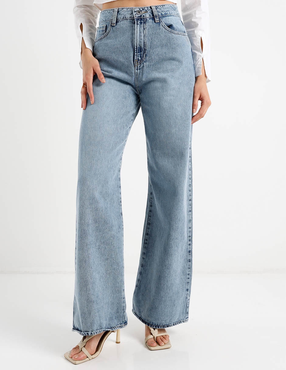 Jeans flare cintura para mujer