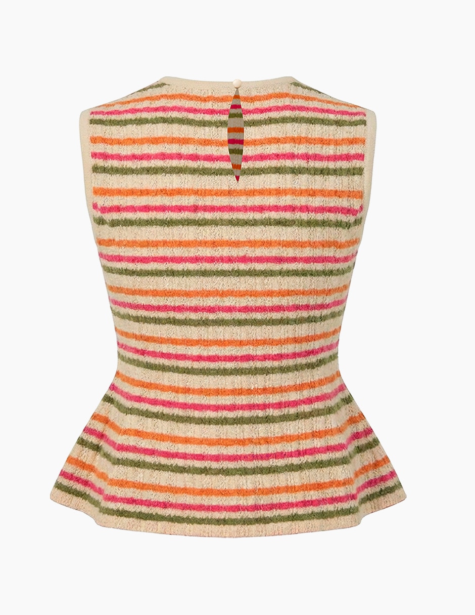 Blusa peplum sin manga para mujer 8