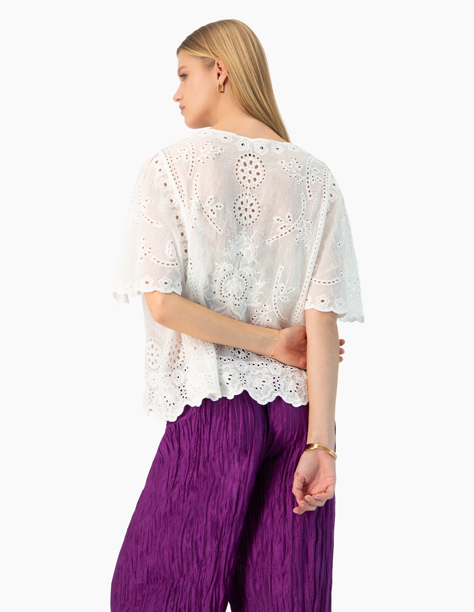 Blusa manga al codo para mujer 2