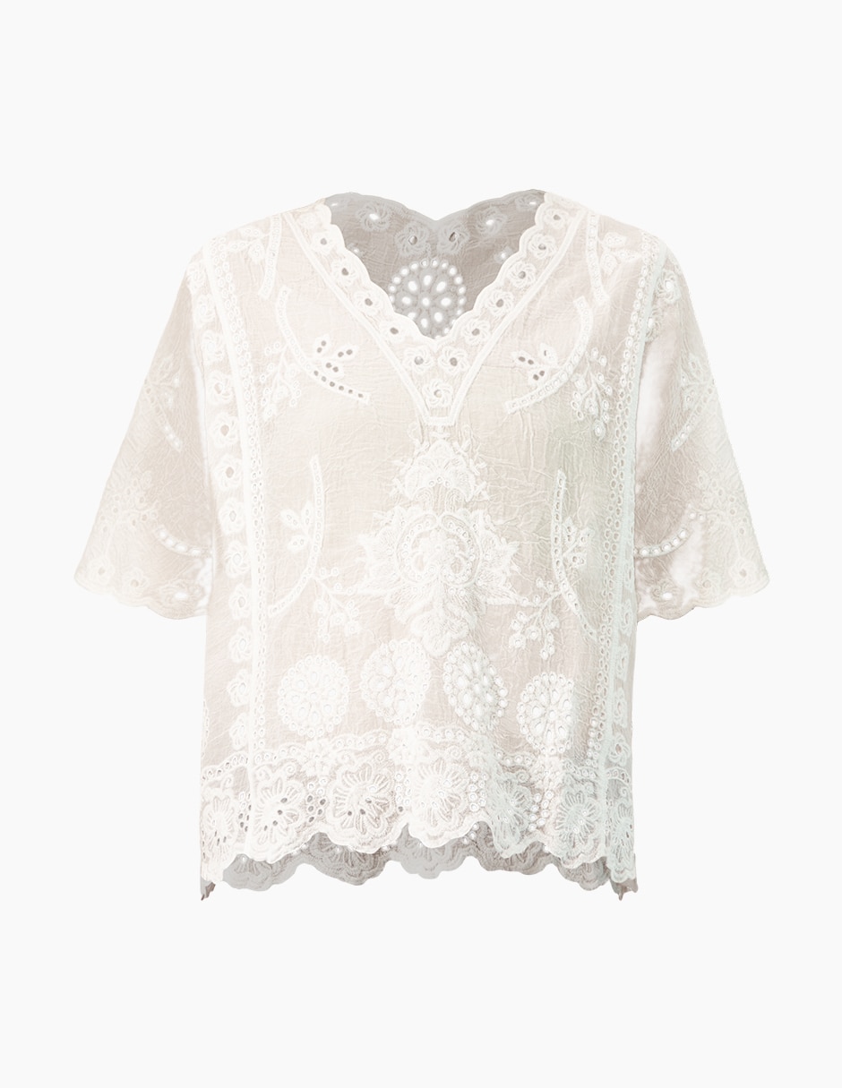 Blusa manga al codo para mujer 6