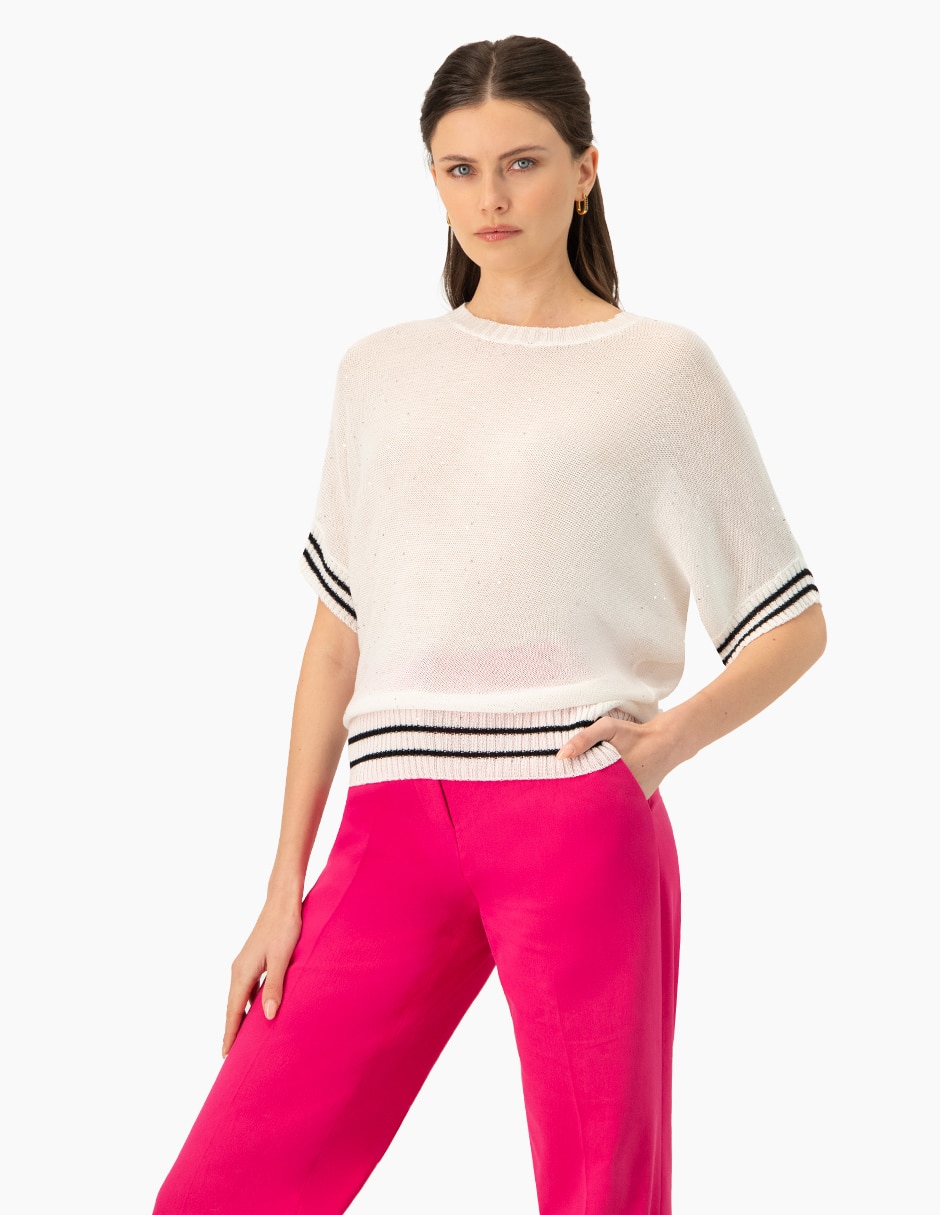 Blusa manga al codo para mujer 3