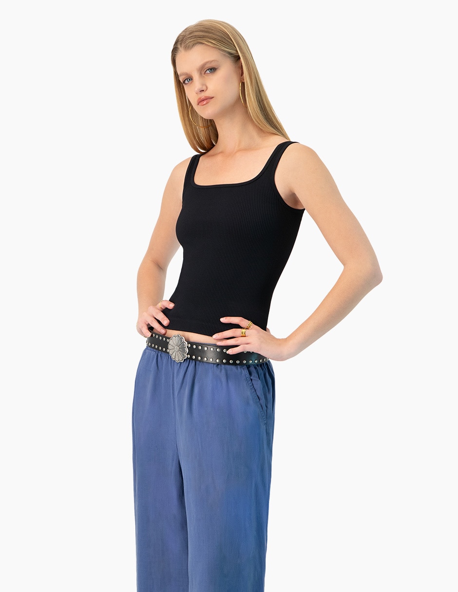 Top escote cuadrado tirante ancho