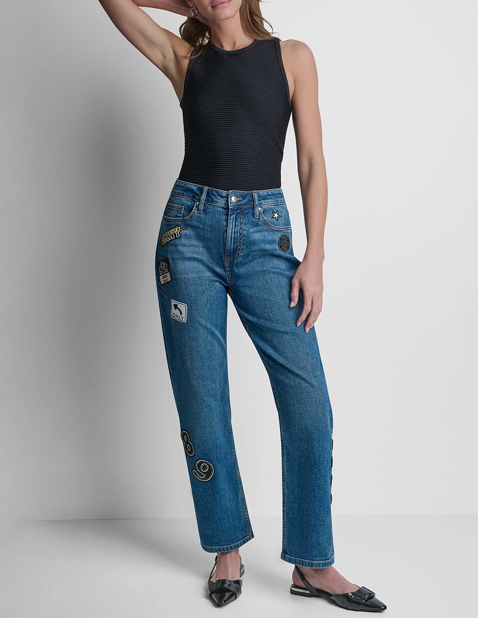 Jeans straight cintura baja para mujer Jeans straight cintura baja para mujer