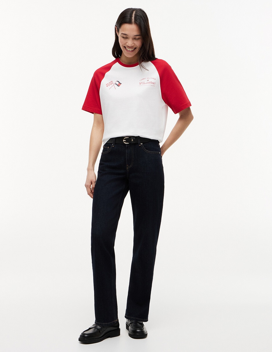 Playera manga corta Cadillac F1 cuello redondo para mujer 3