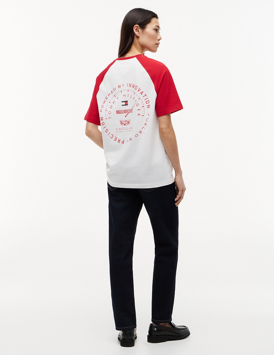 Playera manga corta Cadillac F1 cuello redondo para mujer 4