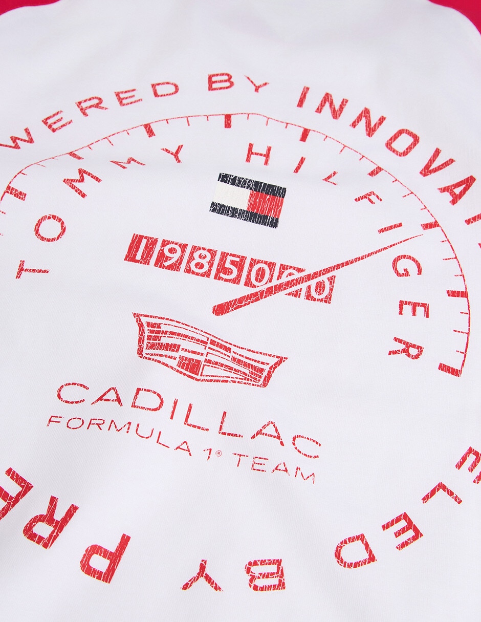 Playera manga corta Cadillac F1 cuello redondo para mujer 5