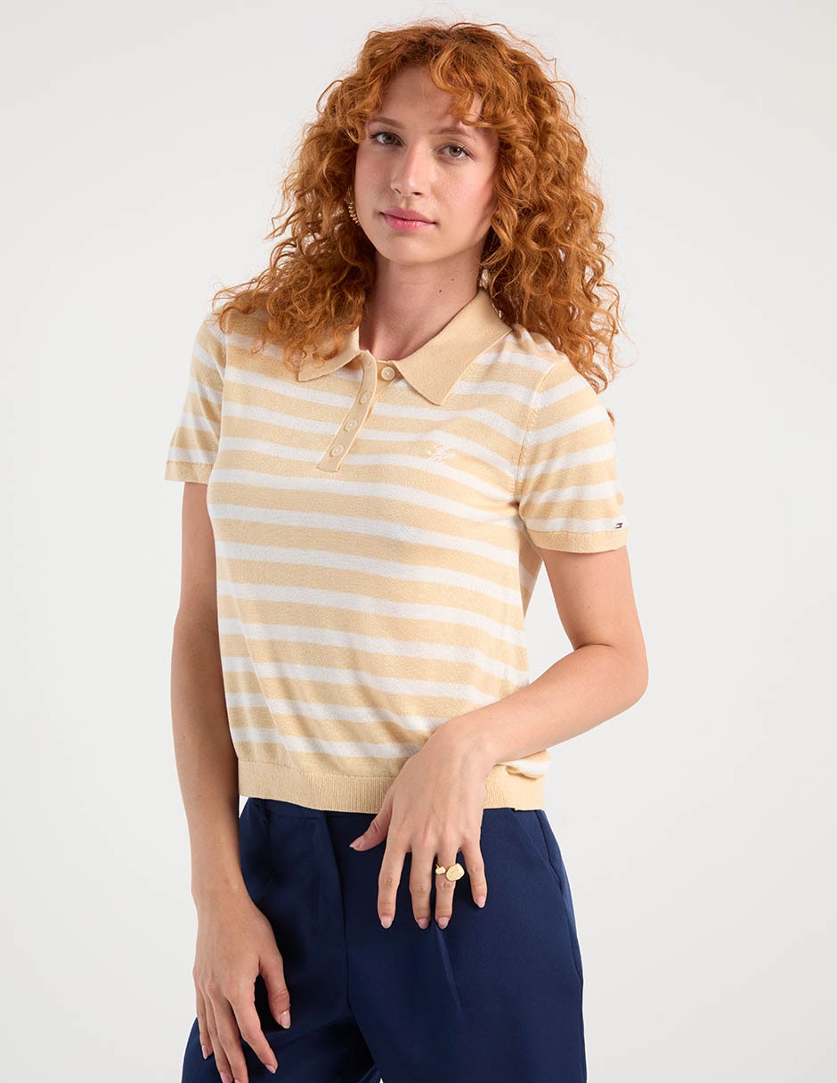 Suéter cuello polo para mujer 2