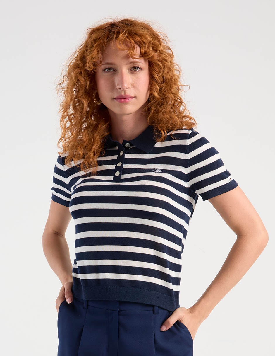 Suéter cuello polo para mujer 2