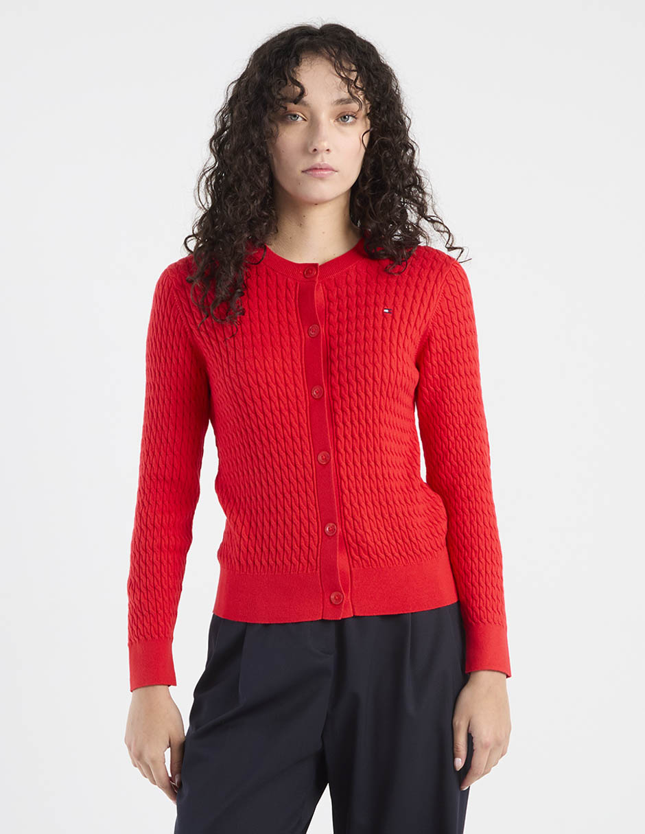 Suéter Hilfiger cuello con botón para mujer 2
