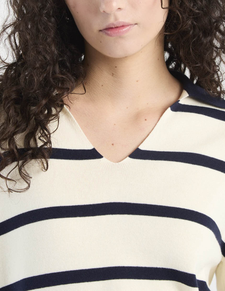 Suéter cuello polo para mujer 4