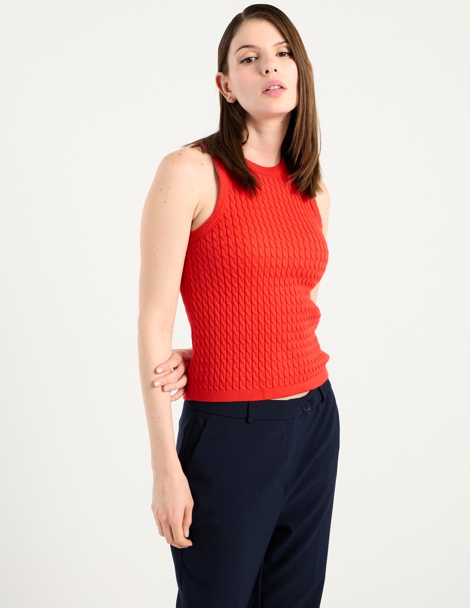 Suéter cuello redondo para mujer
