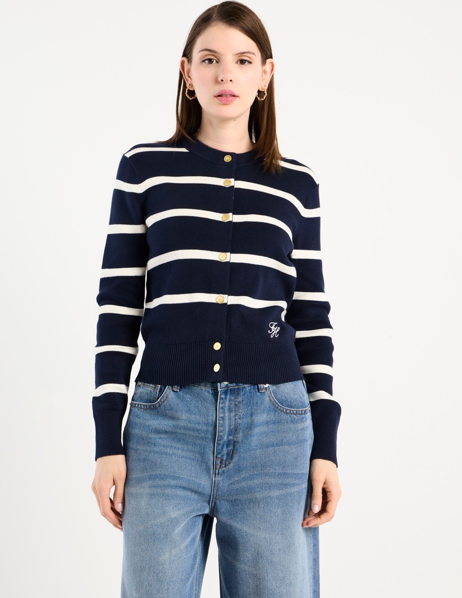 Suéter Hilfiger cuello con botón para mujer 2