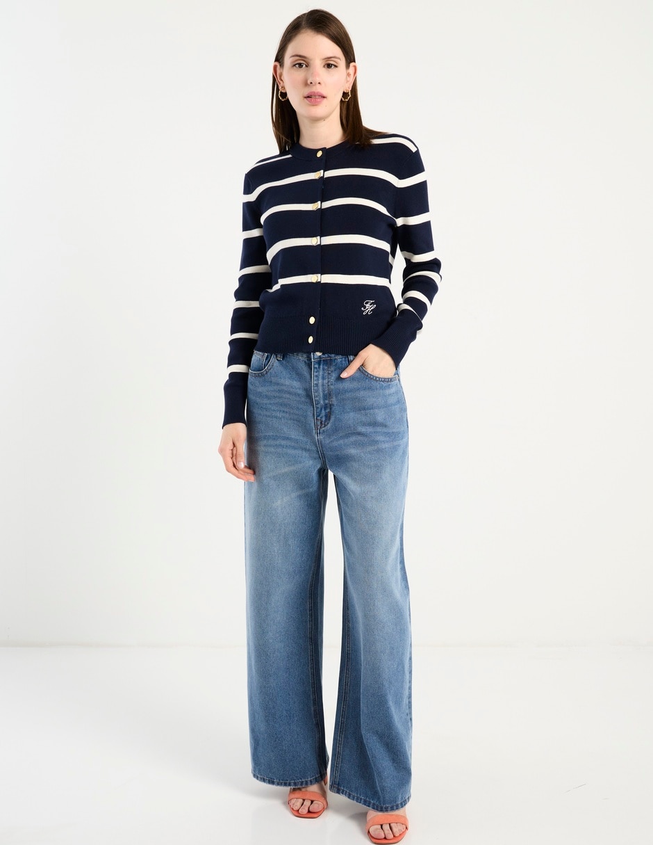 Suéter Hilfiger cuello con botón para mujer 3